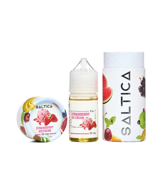Saltica Strawberry Ice Cream (Çilekli Dondurma) Salt Likit